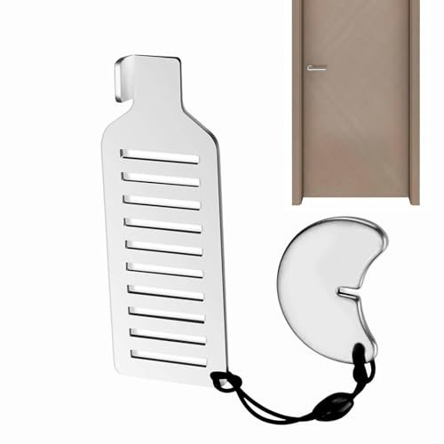 Serrure Porte En Acier Inoxydable – Butée Porte Installation | Bloqueur Porte D'artefact Dispositif Anti-loup, Serrure Porte Polyvalente Avec Poinçon D'hôtel Voyage, Sécurité Supplémentaire