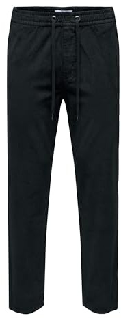 ONLY & SONS Onslinus Tap Corduroy 0185 byxa Noos, svart, XS