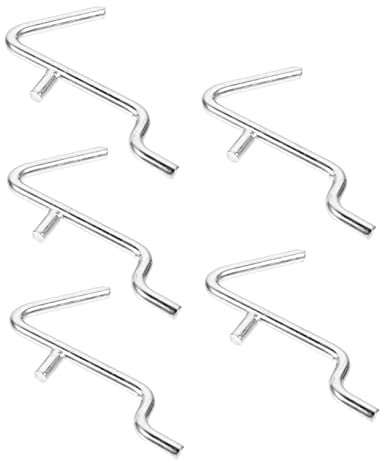 VOSAREA 5pcs Shape Display Rack Hooks Metal Pegboard Accessories for Storage Tool Organization