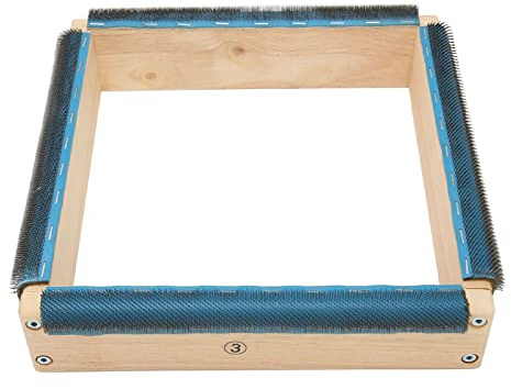 Telaio per Ago da Punch, 25 x 25 cm / 9,8 x 9,8 pollici Telaio Punch Needle per Ricamo per Uncinetto Quadrato, Pinza per Ricamo a Punto Croce Fai Da Te