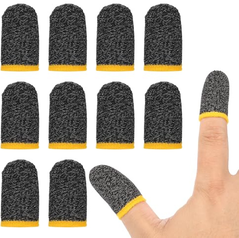 PATIKIL 24 Paquets Manchon De Pouce Contrôleur pour Doigts Noir/Jaune