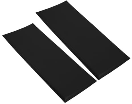 HONITANO 2Pcs Anti-Collision Soft Wall Cushion Pads 20X50Cm Self-Adhesive Upholstered Headboard Panels for Bedroom Nursery Playroom Wall Protection in Dark Grey