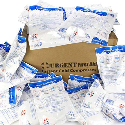 Case of 50 Large Instant Cold Pack, 6 x 9 - Disposable Cold Compress - No pre-Chilling Required for Quick, Effective First aid Treatment & Relief of Aches, Pains, Bumps & Bruises