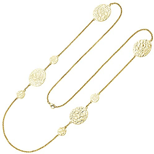 Jobo Damen-Halskette Edelstahl vergoldet 90 cm