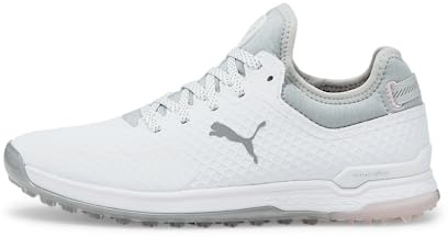 PUMA Femme Proadapt Alphacat Chaussure de Golf, White Silver Pink Lady, 37 EU