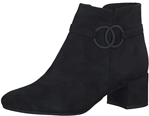 Tamaris Damen Ankle Boots, Frauen Stiefeletten,TOUCHit-Fußbett,Bootee,Booties,halbstiefel,Kurzstiefel,uebergangsschuhe,Black,41 EU