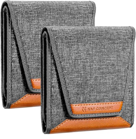 K&F Concept Paquete de 2 Bolsas para Filtro de Lente, 3 Bolsillos, Soporte para Filtro de fotografía Profesional, Bolsa de cinturón, Resistente al Agua y al Polvo para Filtro de hasta 82 mm,