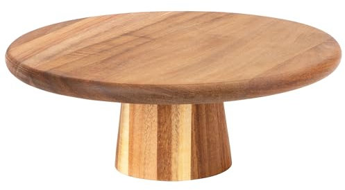 E-ROOM TREND Etagere Tortenständer/Cupcake Ständer aus Holz 1 Etagen | Mittel | Kuchenplatte Kuchenständer Halter Turm Servierständer mit Sockel | Für Geburtstagsparty Nachmittagstee Babyparty(MDP01M)