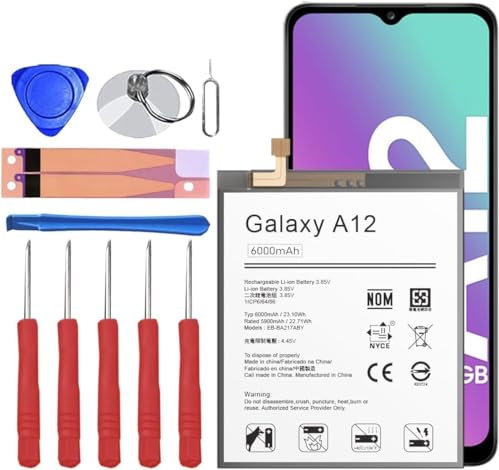 Galaxy A12 Akku, EB-BA217ABY 6000mAh High Capacity Ersatz für Samsung Galaxy A12 SM-A125U SM-A125F SM-A125M