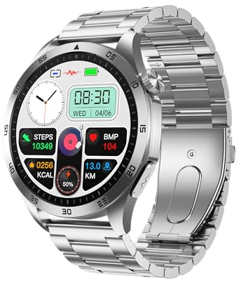 Kardena® Care Pro 4 Plus - 2025 Gesundheitsuhr mit SOS-Funktion, AMOLED-Display, 10 Gesundheitsmessungen, Wasserdicht IP68, Nachrichten lesen, telefonieren, App