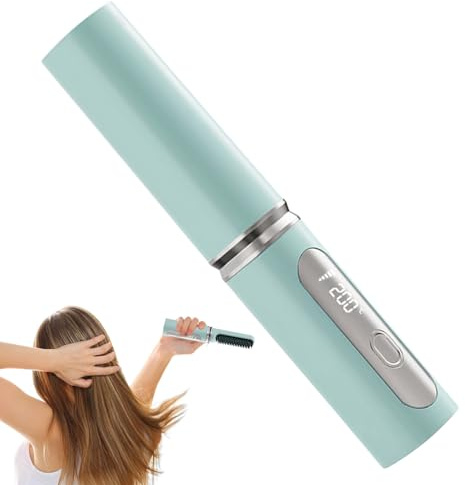fayarrd Brosse à lisser pour femmes | fer à friser sans fil, brosse rechargeable USB chauffage rapide pour lisser et boucler, modelant pour femmes et filles