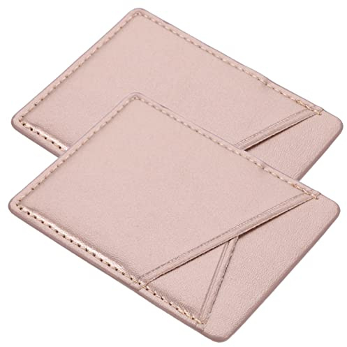 DIYEAH 2pezzi Portafoglio Per Cellulare Tasca Posteriore in Pu Porta Carte Tasca Porta Monete Scomparti Ultra Sottile e Compatto