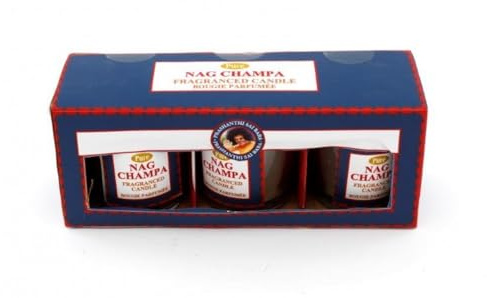 Pure Nag Champa Fragranced Candles, Glass Votive Set, 3 Pack