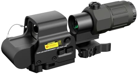 558 Holographic Reflex Sight with Red & Green Dot & 3X Magnifier, Quick Release Mount for 20mm Picatinny Rail