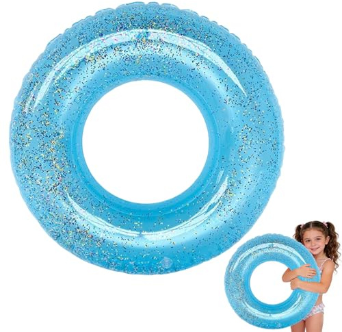 Sequins Swimming Ring Inflatable Rubber Rings for Kids Adults,70/90cm Inflatable Pool Ring Floaties Swim Rings Water Float Inflatables Pool Floats for Boys Girls Men Women Beach Summer Water Party