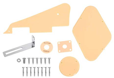 Gitarren Pickguard Set, RiToEasysports Platten Set Pickguard Switch Ring Hohlraumabdeckung Jack Scratch Back Platte für LP Jazz Gitarre mit Schrauben