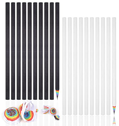 20 Stück Regenbogen-Bleistifte Regenbogen-Recyclingpapier HB-Bleistifte zum Zeichnen, Schreiben, Skizzieren, Büro Schulbedarf (Schwarz und weiß)