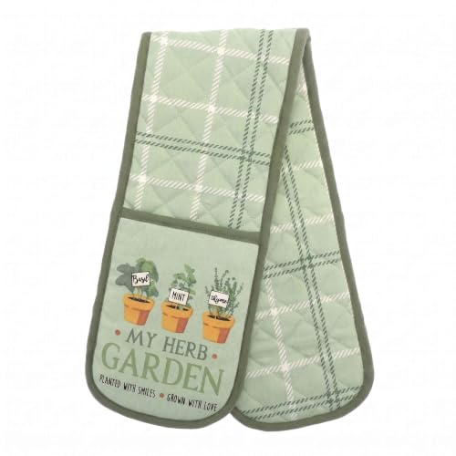 Double Oven Gloves Heat Resistant Cotton Kitchen Padded Mitts for Home Cooking Baking (Design 4)