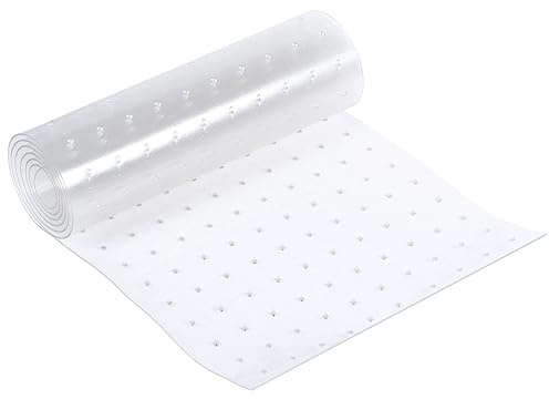 sourcing map Cat Carpet Protector, 5.2 Ft Plastic Pet Scratch Stopper for Carpet, Easy to Cut, Non-Slip Floor Runner from Scratching Rugs at Doorway, Clear