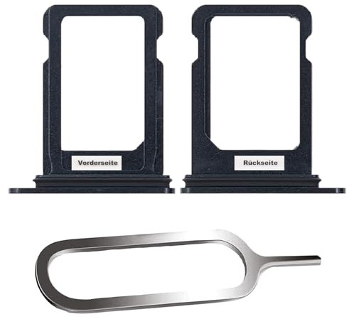 IS-TECK SIM-Kartenhalter Ersatz SIM-Tray Kompatibel mit iPhone 13 Mini inklusive SIM-Nadel SIM-Kartensteckplatz (Mitternacht)