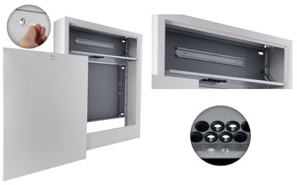 Verteilerschrank Aufputz mit Steuerleiste Hutschiene für die Fußbodenheizung (485mm (bis 6 Heizkreise))