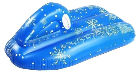 F Fityle Aufblasbarer Schneereifen mit Griffen, Tragbare Spiele Robuster Aufblasbarer Schlitten Schneespielzeug zum Rodeln im Freien, Spiele Winter
