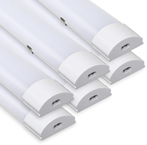 Peviasot Lampada LED Stagna 150 cm 48W 3600LM, Plafoniera LED IP65 Impermeabile, Collegabile, Luce Neutra 4000K, Lampada Tubolare per Ufficio Cantina Officina Garage, Confezione da 6