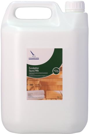 Champion Sauna Milk - Eucalyptus Scent - 5 Litres - For Sauna/Steam Room/Hot Tub
