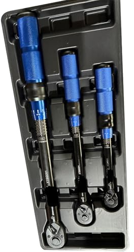 Sundpey Clés Dynamométriques 3/8 - 1/4 1/2 Clef Dynamométrique avec 5-25 10-60 20-220N·m, 72 Dents, Précision ±3%, Double éChelle Clé Dynamométrique Bidirectionnelles pour Voiture Vélo Moto Camion