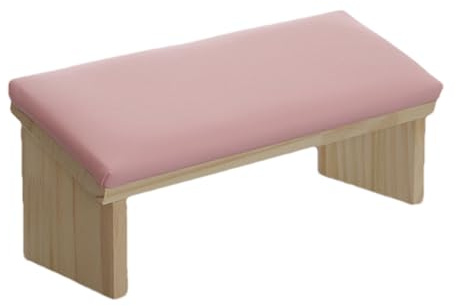 Reposabrazos para manicura, almohadillas de diseño biseladas de piel de madera para manicura | Cómodo brazo de pulido de uñas, soporte resistente para descansar en casa