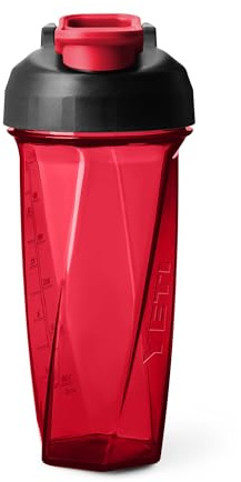 YETI Yonder Helimix Vortex Blender Shaker Bottle Holds up to 27oz | No Blending Ball or Whisk | USA Made | Portable Pre Workout Whey Protein Drink Shaker Cup | Dishwasher Safe, Rescue Red