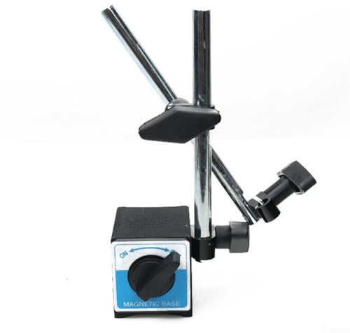 Digital indikator med magnetisk bas 0-10 mm x 0,01 mm mätare för precisionsmätning, V-spårmontering med 60 kg hållkraft på/av-brytare (indikatorhållare)