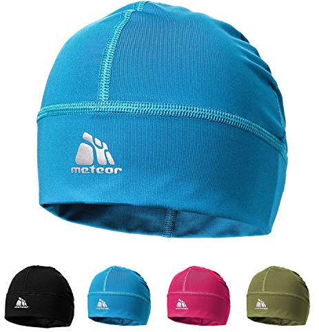 meteor Mütze - Herren Winter-Mütze Silberionen Winddicht Skull-Cap Mütze Damen Unterzier-mütze Die Kappe für Motorrad Fahrrad Helmklettern Ski Snowboard Kopfbedeckung Vision (Universal S-L, Blau)