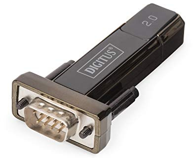 DIGITUS Adattatore da USB a seriale, Convertitore RS232, Da USB 2.0 Type-A a DSUB 9M, Chipset PL2303GT, Cavo da 80 cm incluso
