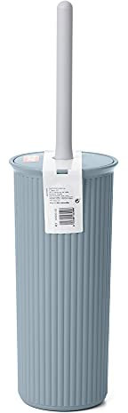 TATAY Spazzolone Bagno WC | Design Compatto e Funzionale | Scopino Bagno WC senza BPA | Prodotto in Spagna | 9,5 x 9,5 x 39,5 cm - Collezione Baobab - Azzurro Mist