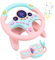 deAO Lenkrad für Kinder, Fahrsimulation, für Kinder, Lenkrad, Schlüsselanhänger mit 360 ° Rotation, Sound- und Lichtfunktionen (Rosa)