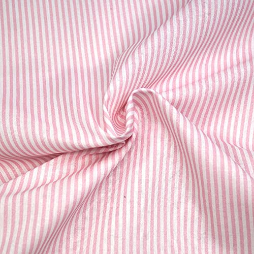 100% Cotton Fabric 3mm Candy Stripes Lines 140cm Wide Crafty - Candy Pink 140cm Wide Crafty (Price Per Half Metre)