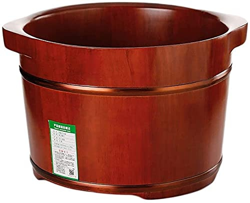 Foot Tub Wooden Foot Basin Solid Wood Foot Bath Barrel, Household high-deep Barrel Wood Over The Calf, Solid Wood Footbath Small Wooden Barrel foot Bath Wooden Bucket Foot Spa Household Wash Ba