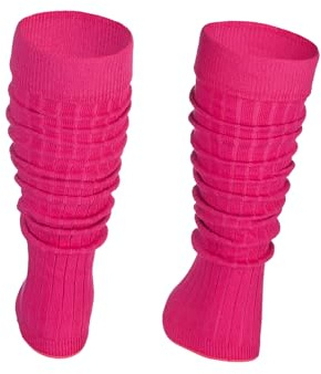 Ateena Calentadores Modernos para Ballet, Baile, Aeróbico Deportivo, Calentar, Calientapiernas de la Pierna de Algodón para Mujer, Talla única, Amaranto