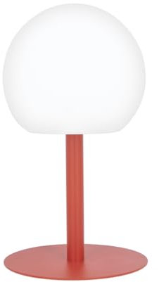 Xanlite, Lampe à Poser POP Boule Métal Rechargeable USB, Température de Couleur Réglable, Résistante IP44, Nomade avec Autonomie 8H, Finition Polie, Terracotta
