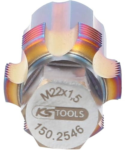 KS Tools 150.2546 Gewindeschneider mit Führungsbolzen für Partikelfiltersensoren, M22x1,5