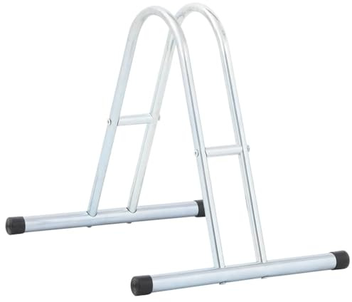 vidaXL Support de vélo au sol autoportant pour 1 vélo acier galvanisé, support de vélo au sol, support de bicyclette, support de vélo d'intérieur