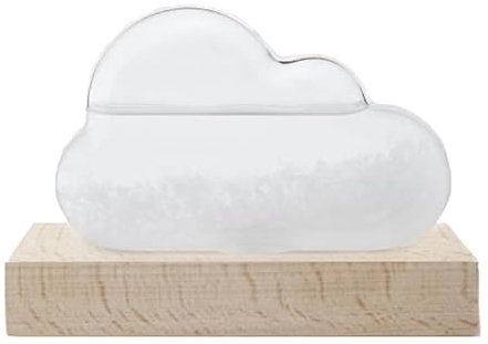 AKTOUR Lampade A Batteria Telecomando tempesta a forma di nuvola Previsioni meteorologiche Regalo per la decorazione 150 ml Porta Oggetti Scrivania (Clear, One Size)