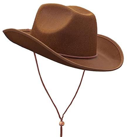 hehiy Cowboyhut Damen Herren mit Band Cowgirl Kostüm Westernhut Cowboyhüte für Damen Schwarzhut Herren Fasching