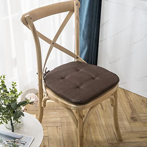 Chair Cushions for Dining Room Chairs, 8-Piece Set, Reversible Upholstered Seat Pads with Ties, U-Shape Cushions for Kitchen, Long Straps, Ideal for Wooden Chairs