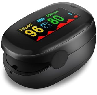 Oxymetre de Doigt Professionnel,Saturometre Oxymetre,Saturometre de pouls,Saturation Oxygène Doigt,pulse oximeter mit Écran LED Mesure SpO2 et PR