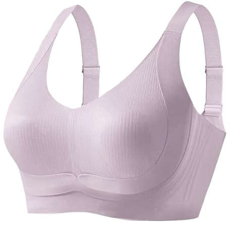 HANXIULIN Soutien Gorge Grande Taille sans Armature Femme sans Couture Sport Yoga Push Up Anti-Affaissement Soutiens-Gorge à Maintien Supérieure Bretelles Réglables Doux et Respirant Brassière