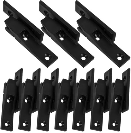 LIFKICH Giunti di Montaggio in Plastica per Mobili, Set 10 Pezzi Staffe di Giunzione per Pannelli Decorativi e Fondo, Ferramenta per Montaggio a Sospensione di Armadi e Mobili