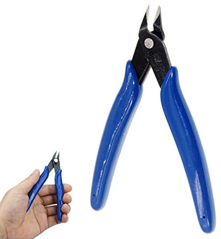 Cortador de cable de alambre, alicates de corte lateral, diagonal con agarre suave, asas deslizantes para manualidades y joyas