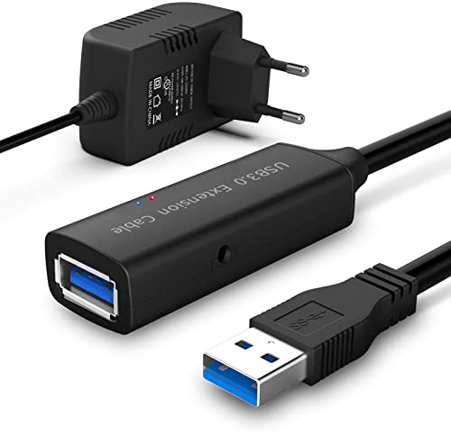 RSHTECH USB 3.0 Verlängerung Kabel 15m mit 10W(5V/2A) Netzteil, RSH-15M
